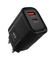 Сетевое З/У MORE CHOICE NC82 1USB+1Type-C 3.0A 35W PD,QC черный
