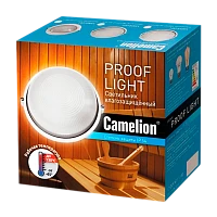 Светильник влагозащищенный Camelion 1302S 60W 230V E27 IP54 накладной белый (1/10)