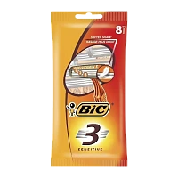 Бритва одноразовая BIC "БИК 3 Sensitive" 3 лезвия 8шт. (1/20)