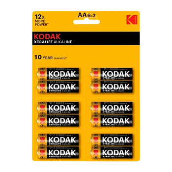 Батарейка Kodak XTRALIFE LR6 AA BL12 (2*6) Alkaline 1.5V (12/144/576/18432)