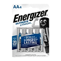 Батарейка Energizer Ultimate FR6 AA BL4 Lithium 1.5V (4/48)