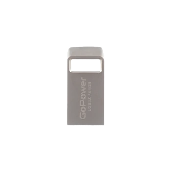 Флеш-накопитель GoPower MINI 64GB USB3.0 металл серебряный (1/50/1000)