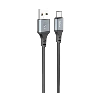 Кабель HOCO X86 USB (m)-Type-C (m) 1м 3.0A силикон черный (1/360)