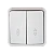 Выключатель накладной Lexman First 2 клавиши белый