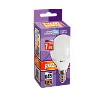 Лампа светодиодная JAZZway G45 E14 7W 5000К 230V шар матовая (1/10/100)