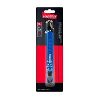 Нож строительный Smartbuy 9мм выдвижной обрезиненная рукоять голубой (1/288)