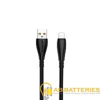 Кабель Borofone BX38 USB (m)-Lightning (m) 1м 2.4A TPE черный (1/360)