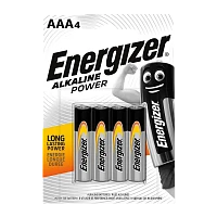Батарейка Energizer Alkaline power LR03 AAA BL4 Alkaline 1.5V (4/48/54096)