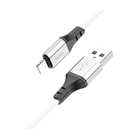 Кабель HOCO X86 USB (m)-Lightning (m) 1м 3.0A силикон белый (1/360)