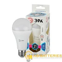 Лампа светодиодная ЭРА A65 E27 21W 4000К 170-265V груша (1/10/100)