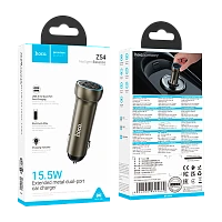 Автомобильное З/У HOCO Z54 2USB 3.1A 15.5W металлик (1/13/130)