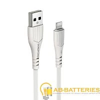 Кабель Borofone BX37 USB (m)-Lightning (m) 1м 2.4A ПВХ белый (1/360)