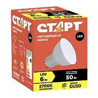 Лампа светодиодная Старт JCDR GU10 6W 220V рефлектор Eco