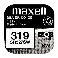Батарейка Maxell 319 (SR527SW) BL1 Silver Oxide 1.55V 0%Hg (1/10/100)