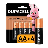 Батарейка Duracell Basic LR6 AA BL4 Alkaline 1.5V (4/80/18240)