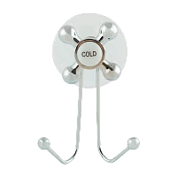 Крючки Рыжий кот SPOT-BH-01 присоска 11х7.8х4см двойной 1шт. хром (1/24)