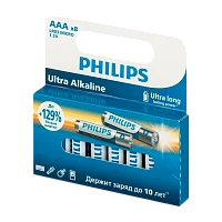 Батарейка Philips ULTRA LR03 AAA BL8 Alkaline 1.5V (8/160)
