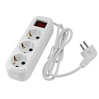 Удлинитель Volsten SR 3x1.5-ZDV 3р.С/З 16A 1.5м с выкл. ПВС 3х0.75мм² (1/5/40)