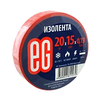 Изолента Еврогарант/EG 15мм*20м ПВХ красный (10/200)