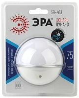 Фонарь пушлайт ЭРА SB-603 Луна-3 4W COB от батареек сенс. белый