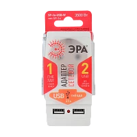 Разветвитель ЭРА SP 1р.С/З 16A 2USB белый (1/10/60)