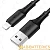 Кабель Borofone BX47 USB (m)-Lightning (m) 1.0м 2.4A ПВХ черный (1/360)