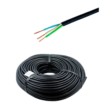 Кабель электрический МарПосад ПВС 3 х 2.5 кв.мм НЕ ГОСТ черный  бухта 100м (цена за 1м.)