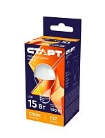 Лампа светодиодная Старт GLS E27 15W 2700К 220V груша WS матовая (1/10/100)