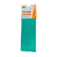 Насадка для швабры Рыжий кот микрофибра 44х14см с карманами 2шт. бирюзовый (1/12/60)