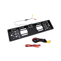 Рамка для номера с камерой заднего вида 4 диода черная (1/20)