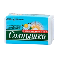 Мыло Невская Косметика Хозяйственное Солнышко ромашка 140 г набор 4 шт (1/48)