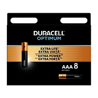 Батарейка Duracell Optimum LR03 AAA BL8 Alkaline 1.5V (8/64)