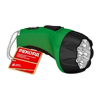 Фонарь туристический Рекорд РМ-0107 от аккумулятора зеленый (1/6/36)