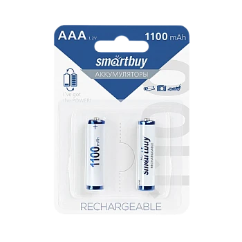 Аккумулятор бытовой Smartbuy HR03 AAA BL2 NI-MH 1100mAh (2/24/240)