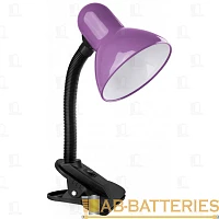 Светильник настольный Camelion KD-320 60W 230V E27 прищепка фиолетовый (1/12)