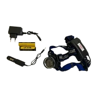 Фонарь налобный Без бренда HT-235-4 от аккумулятора 4 режима черный