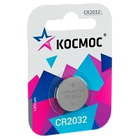 Батарейка Космос Plus CR2032 BL1 Lithium 3V (1/576)
