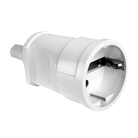 Розетка штепсельная Volsten Sb1-MZ11 1гн. 16A С/З пластик белый (1/6/96)