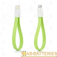 Кабель Smartbuy iK-502m USB (m)-Lightning (m) 0.2м 2.1A силикон зеленый (1/500)