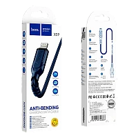 Кабель HOCO X59 USB (m)-Lightning (m) 1м 2.4A нейлон синий (1/30/300)