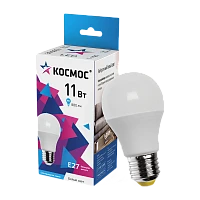 Лампа светодиодная Космос A60 E27 11W 4500К 200-240V груша матовая (1/10/80)
