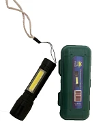 Фонарь универсальный Без бренда 529 COB от аккумулятора ZOOM + Power Bank черный