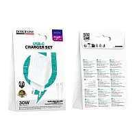 Сетевое З/У Borofone BAS75A Type-C 30W PD3.0 с кабелем Type-C белый (1/20/120)