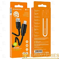 Кабель Borofone BX55 USB (m)-Lightning (m) 1м 2.4A силикон черный (1/360)