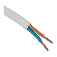 Кабель электрический МарПосад ШВВП 2 х 0.75 кв.мм НЕ ГОСТ плоский белый бухта 100м (цена за 1м.)