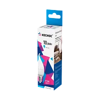 Лампа светодиодная Космос CW E14 10.5W 4500К 174-265V свеча на ветру матовая (1/10/80)