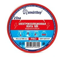 Изолента Smartbuy PRO 15мм*20м ПВХ морозостойкая красный