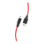 Кабель HOCO X21 Plus USB (m)-Lightning (m) 2.0м 2.4A силикон черный красный (1/28/168)