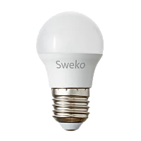 Лампа светодиодная Sweko G45 E27 5W 3000К 230V шар (1/5/100)