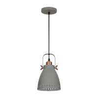 Светильник потолочный Camelion PL-428S-1 New York 40W 230V E27 подвес серый (1/12)